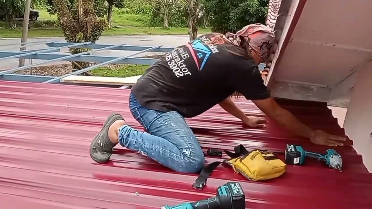 Awning 30kaki , metal deck, pagola, pergola, soyok, parking kereta, Taman megah, Pontian. part2