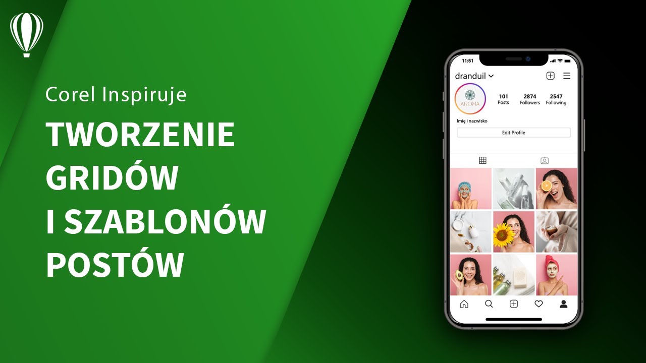 Tworzenie gridów i szablonów postów (Instagram)