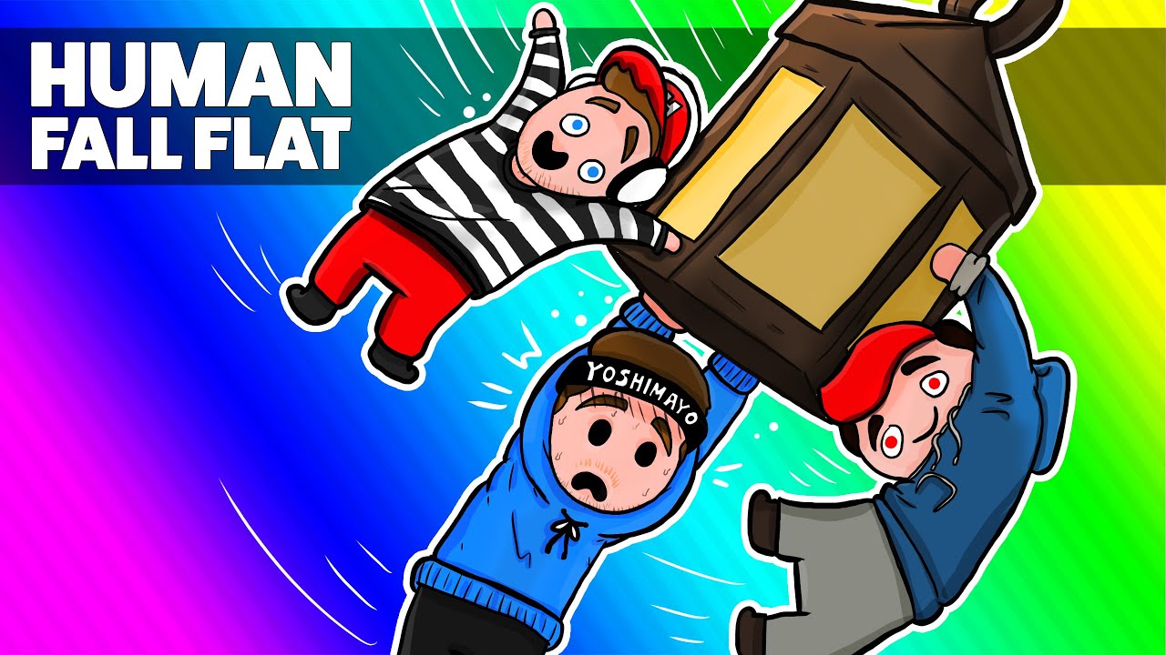 🔥 TAKTYCZNE SKAKANIE PO LAMPACH Z KOLEGAMI! | HUMAN FALL FLAT /w Hadesiak & YoshihitoMayoshe