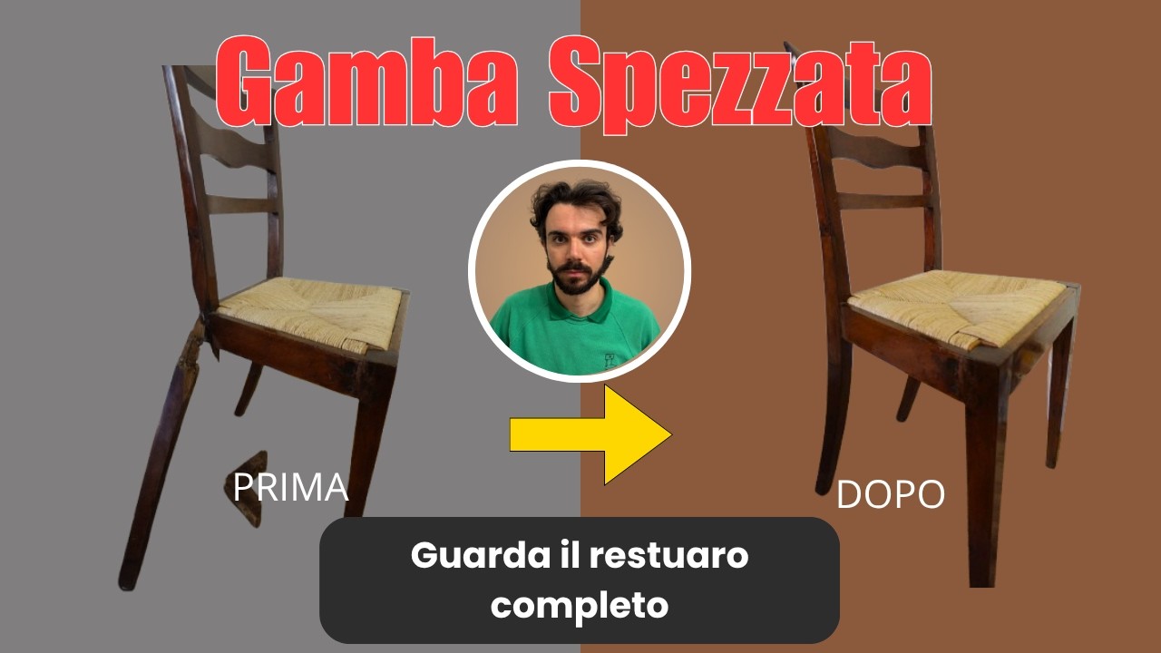 Gamba spezzata? Guarda come restauriamo questa sedia in noce