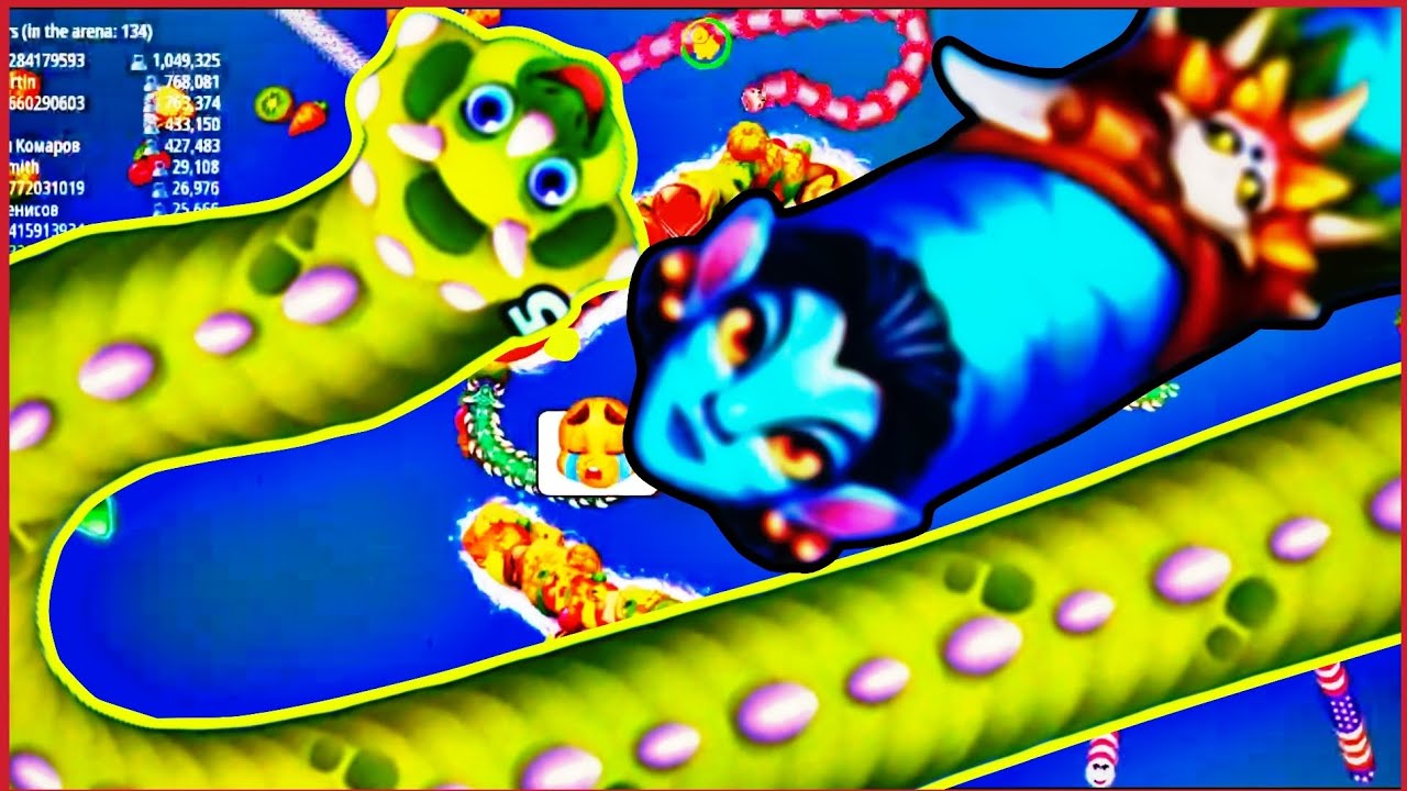 🐛 Wormzone best gameplay world's biggest score 😱😱 high scoring gameplay #games #wormszone #like 