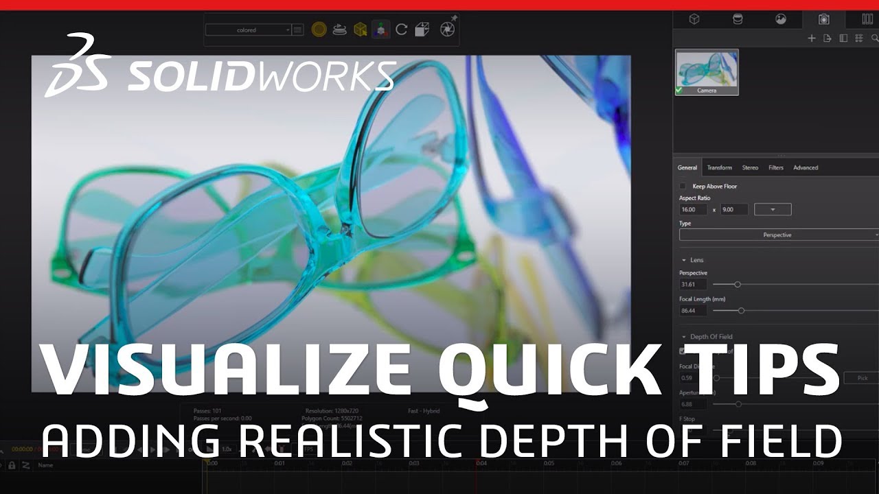 SOLIDWORKS Visualize Quick Tips - Adding Realistic Depth of Field - SOLIDWORKS