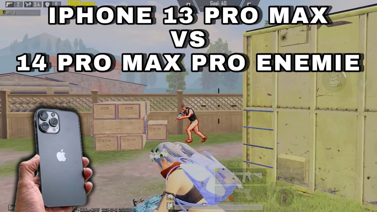 iphone 13 pro max❤️vs 14 pro max😱1vs1 with pro enemie#shorts #pubg #subscribe #bgmi #iphone13promax