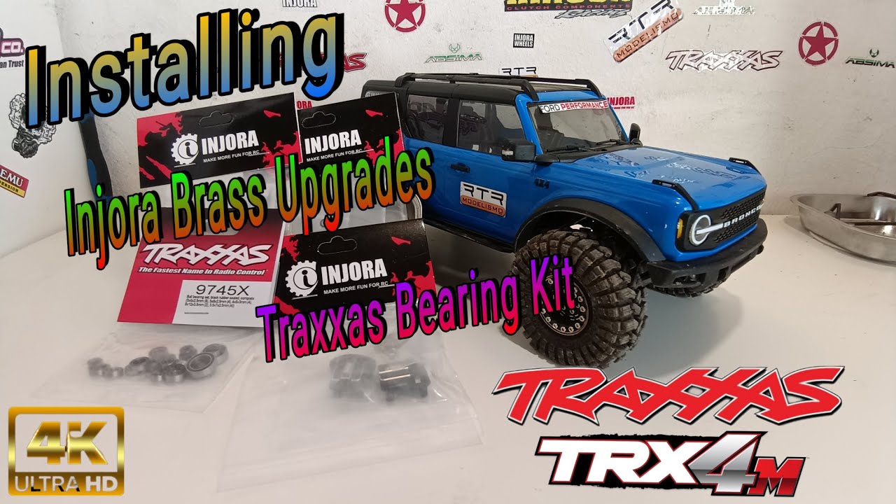 How to install Traxxas Trx4M bearing kit and Injora brass upgrades