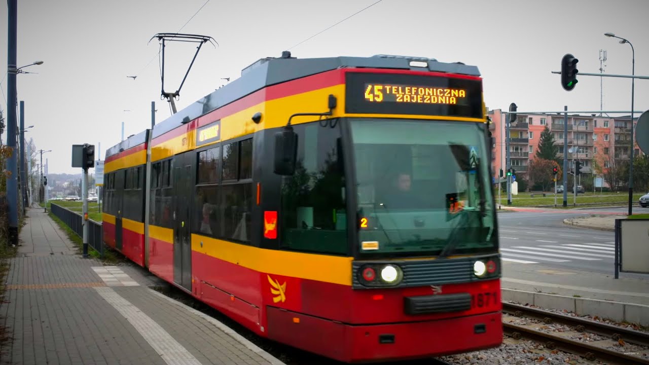 Poland, Łódź, tram ride from Łódzka - Kurak to cm. Radogoszcz