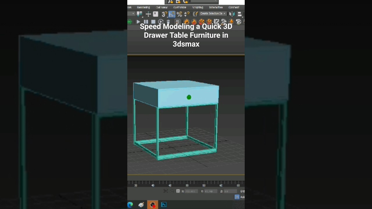 Table with Drawer Modeling in 3dsmax | How to Model  3dsmax #3dsmax #3dmodeling  #3d #tutorial
