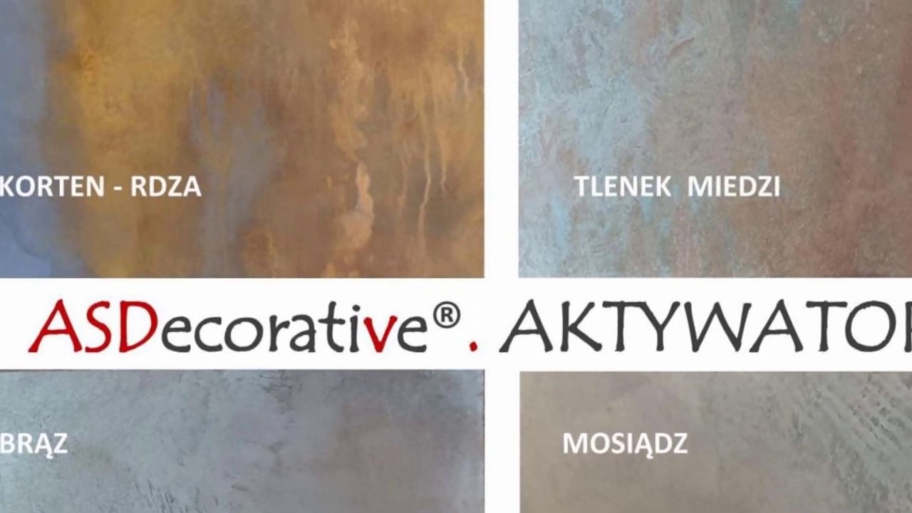 mikrocement ASDecorative metalic - rdza - stal kortenowska - corten instrukcja aplikacji efekt rdzy