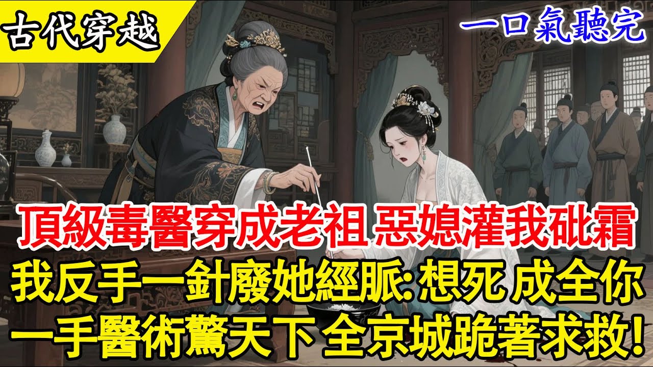 【一口氣聽完】現代毒醫魂穿癱瘓老祖宗,惡毒兒媳端來砒霜？癱瘓三年的老祖宗突然站起：這毒，我三歲就當飯吃！💉🔥#穿越 #有聲書 #爽文 #大女主