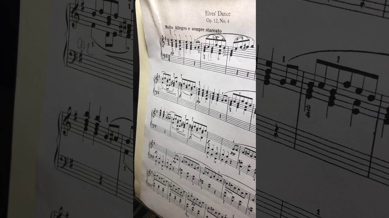 «Пианистическая кухня» Grieg Elfentanz op.12 #4 Григ Танец эльфов e moll пульс, мотив, артикуляция