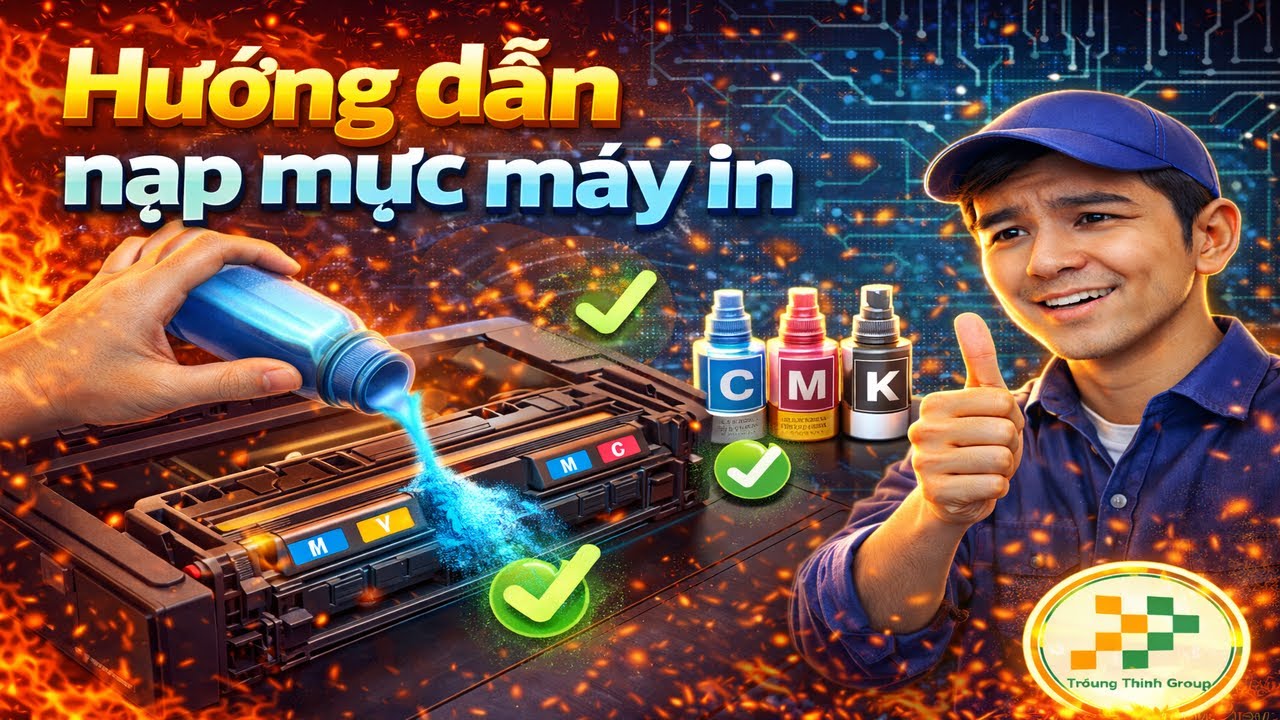 Hướng dẫn nạp mực máy in, hộp mực 35A
