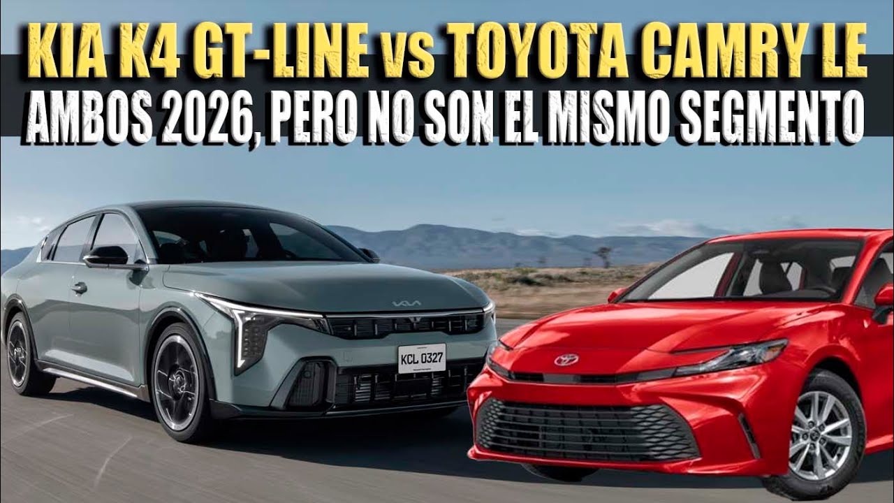 TOYOTA CAMRY LE 2026 VS KIA K4 GT-LINE TURBO 2026 🔴 UNO ES HÍBRIDO