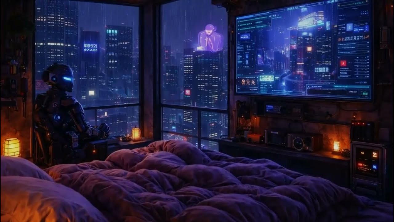 Alone in the Rainy Future 🌧️ | Cyberpunk Sleep Ambience