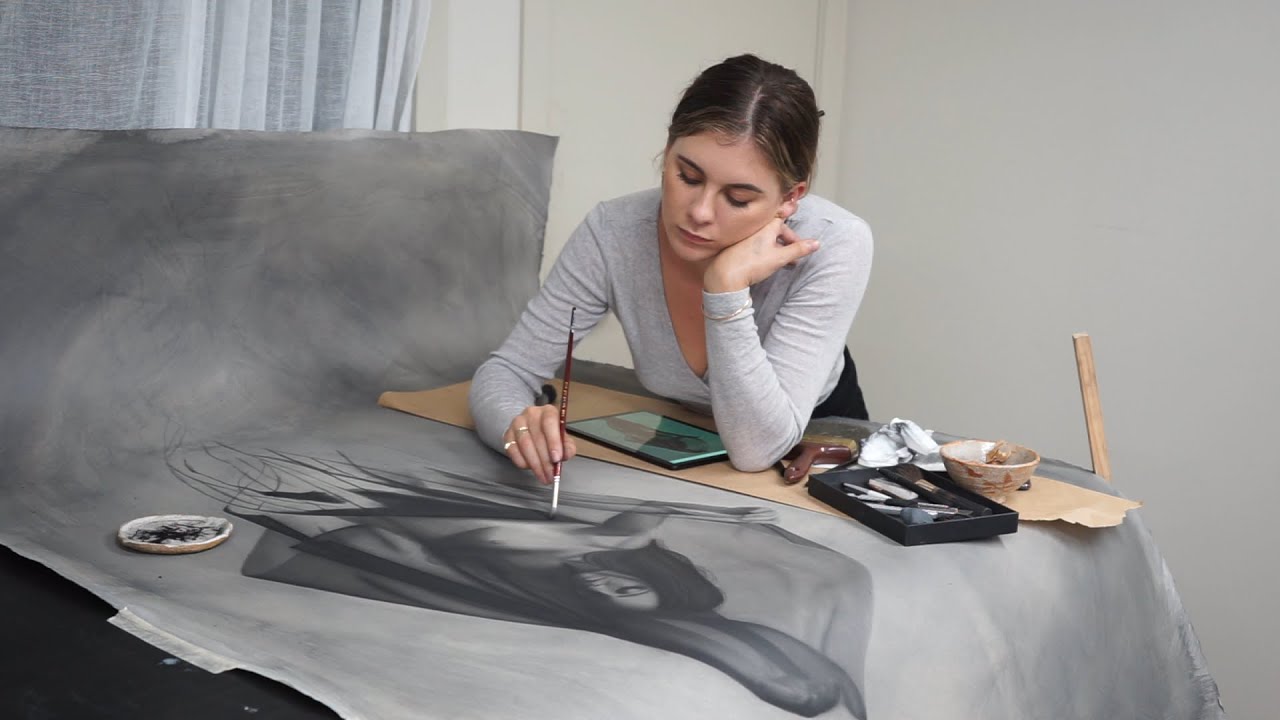 Drawing dark portraits with charcoal | Meditative art process | Artist Doco Series EP 2