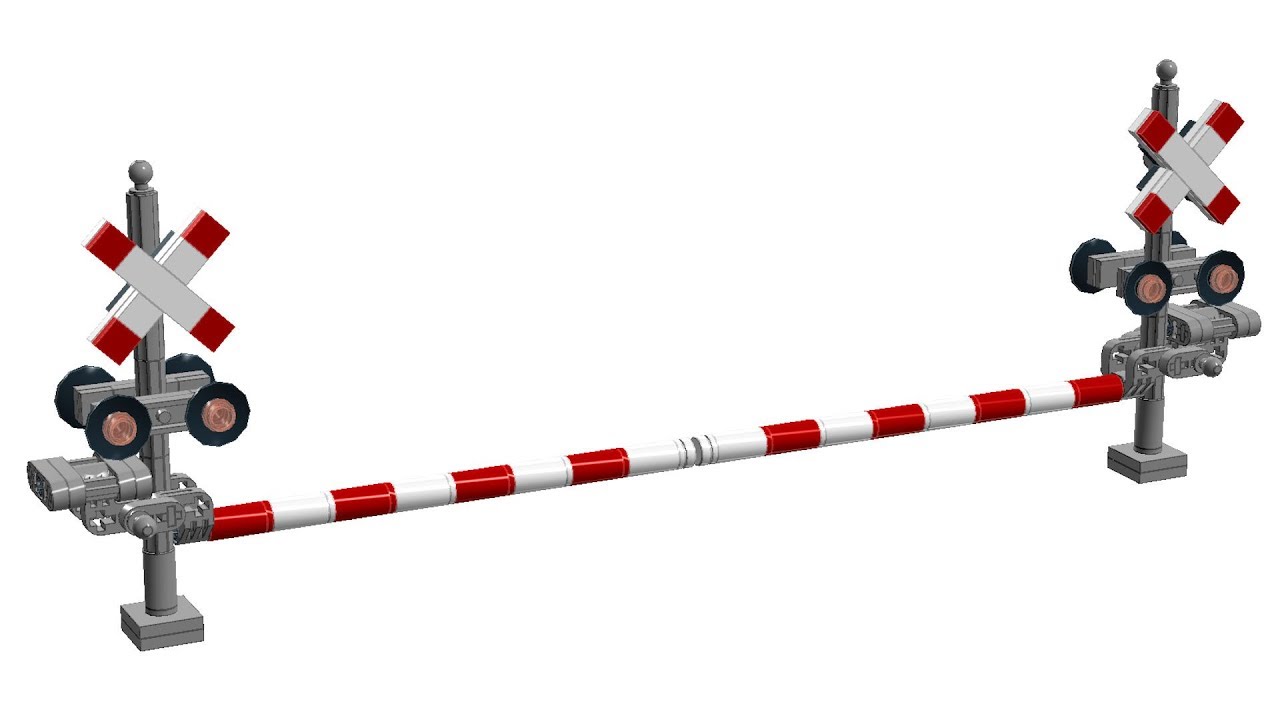 LEGO Train - Double signaux de croisement de chemin de fer - Railroad Crossing Signals MOC