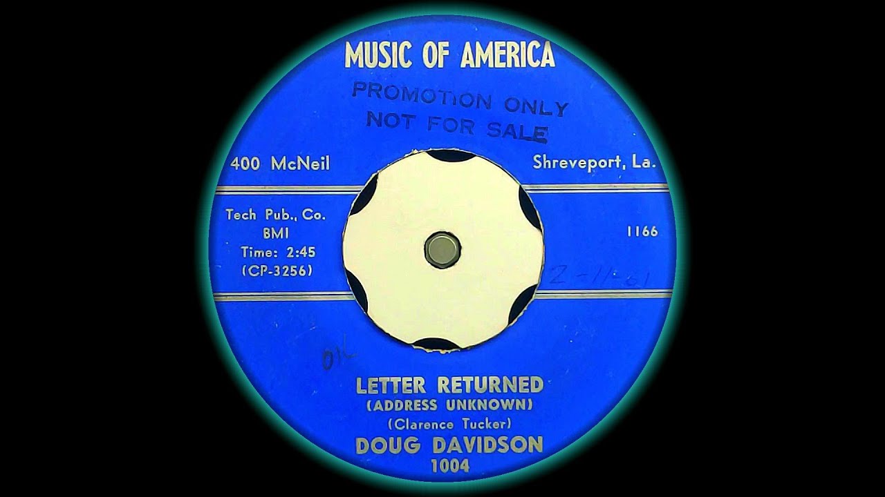Doug Davidson - Letter Returned (Address Unknown, 1960)