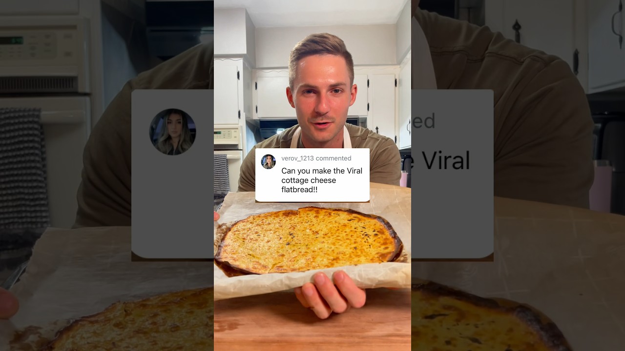 Trying the viral cottage cheese flatbread 