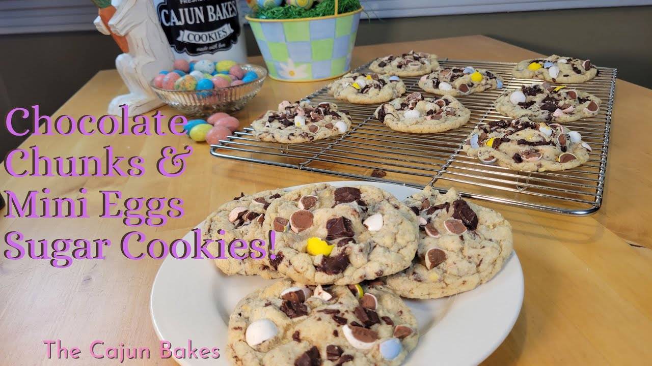Chocolate Chunk Mini Eggs Sugar Cookie | Super Easy!