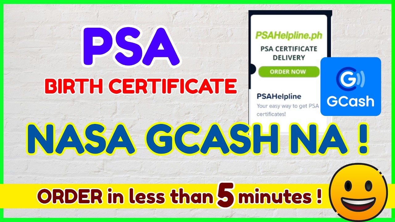 GCASH PSA - Birth Certificate Order using GCash App - How to Order and Deliver PSA Certificate