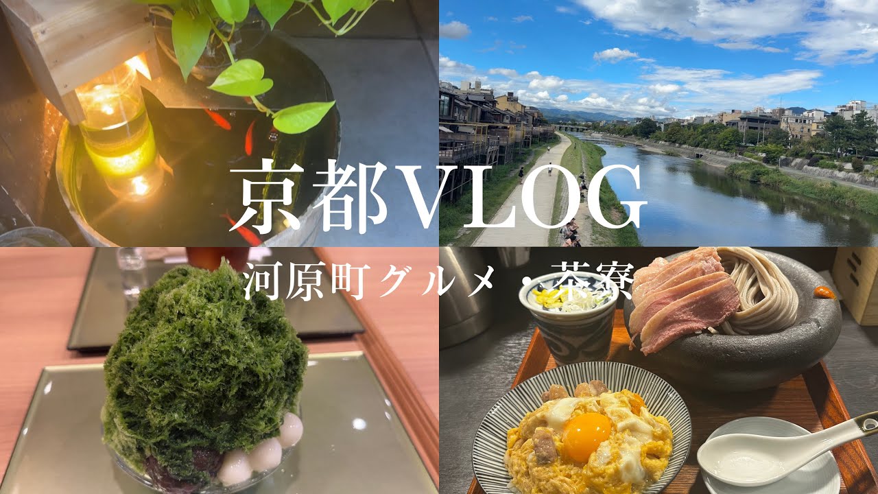 【京都vlog】#6 河原町/先斗町/グルメ/カフェ/抹茶かき氷/路地水族館