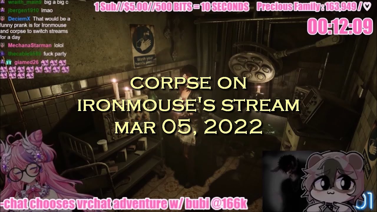 Corpse Husband on Ironmouse's stream - Just Chatting (MAR 05, 2022)