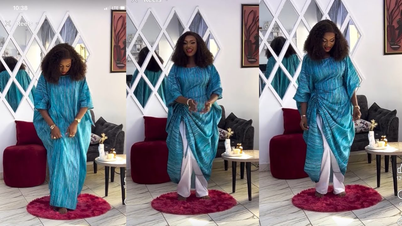 How To Cut And Sew A Trendy Bubu Drawstring Dress With Tight Waist /Beginners Friendly