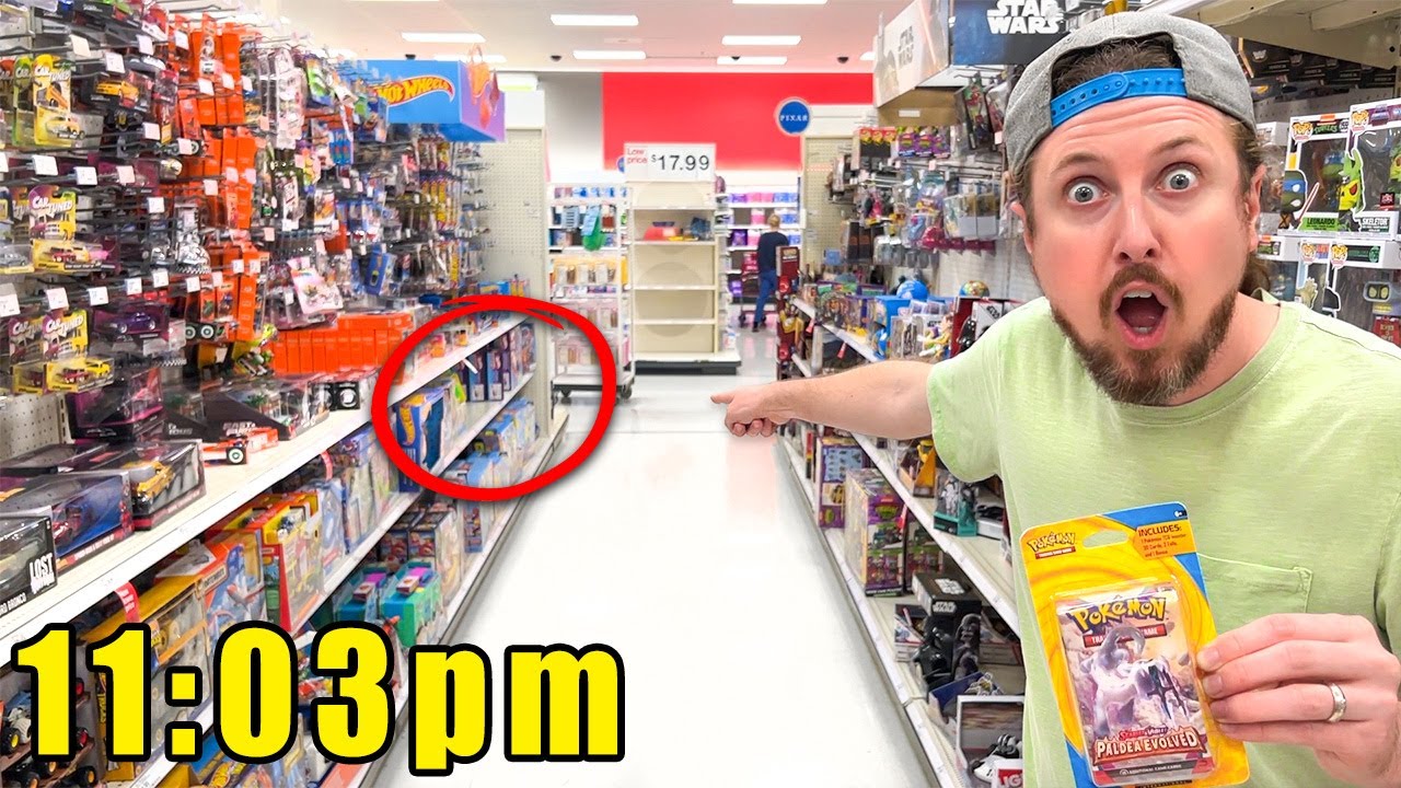 Hunting for Pokemon Cards in Target at NIGHT! (Lucky Opening)