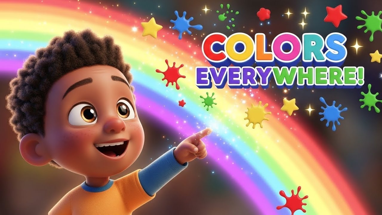 Colors Everywhere! 🌈 Fun Learning Colors Song for Kids | Nursery Rhymes & Preschool Music