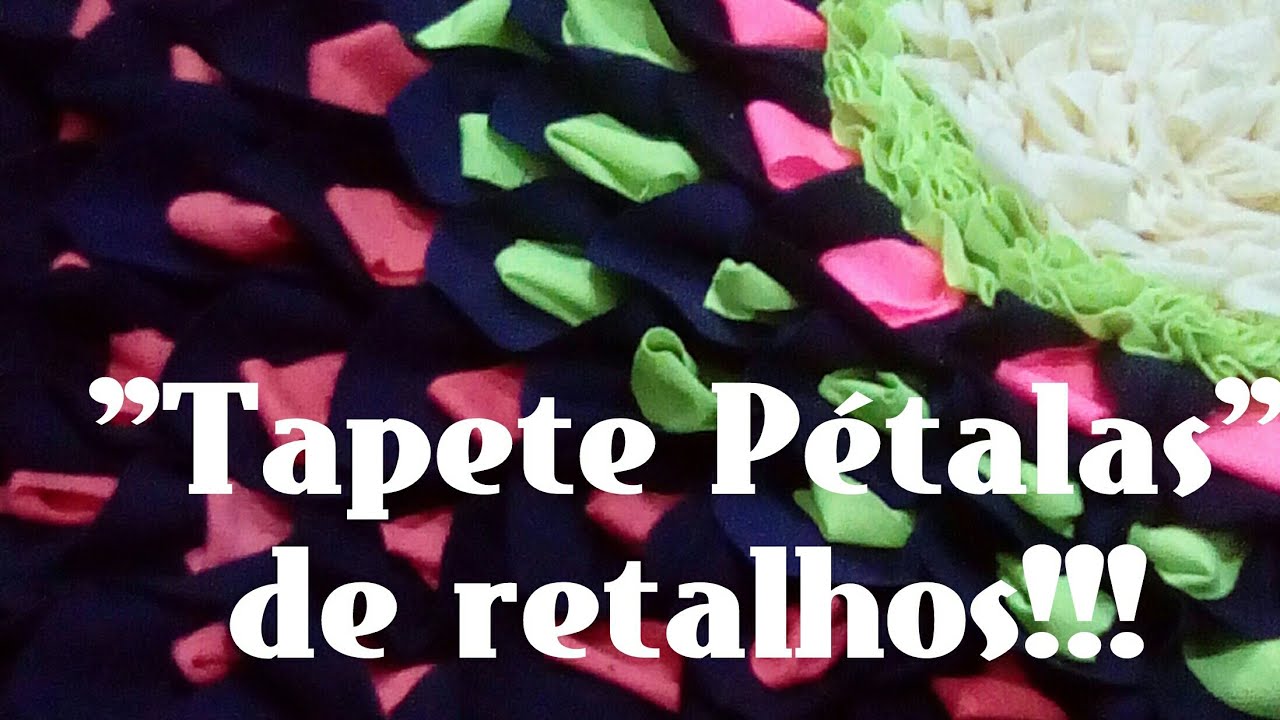 Passo a passoTapetes de retalhos Pétalas,tapete de porta (Canal de Vlog,Culinária e variedades)😉