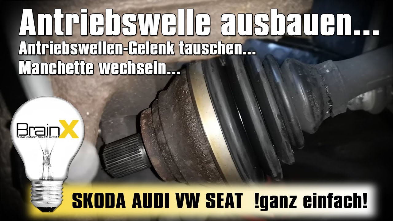 Antriebswellengelenk wechseln Antriebswelle mit Manchette wechseln Skoda Yeti Audi VW Seat