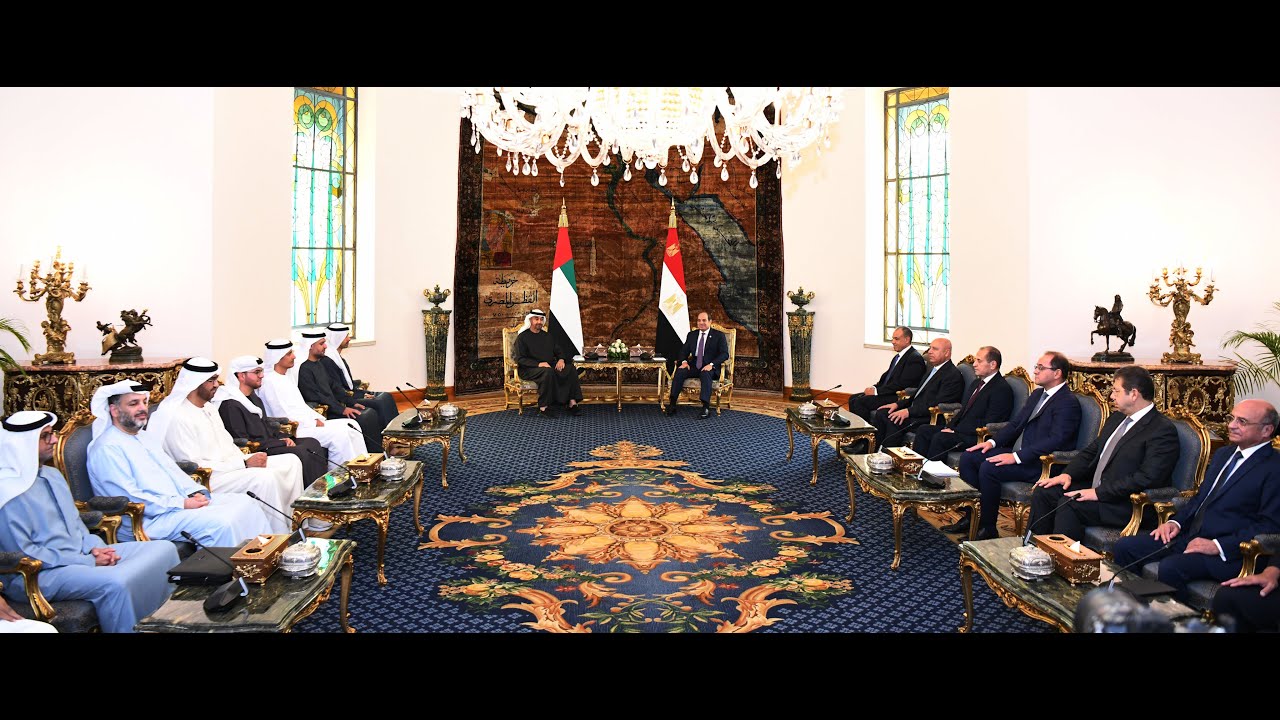 الرئيس عبد الفتاح السيسي يستقبل رئيس دولة الإمارات العربية المتحدة ويعقدان جلسة مباحثات موسعة
