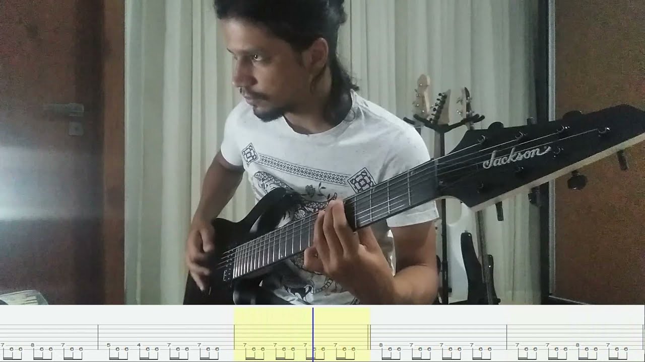 Meshuggah - Demiurge - Standard Tuning (Guitar Cover + (Play Along Tabs) (Instrumental)