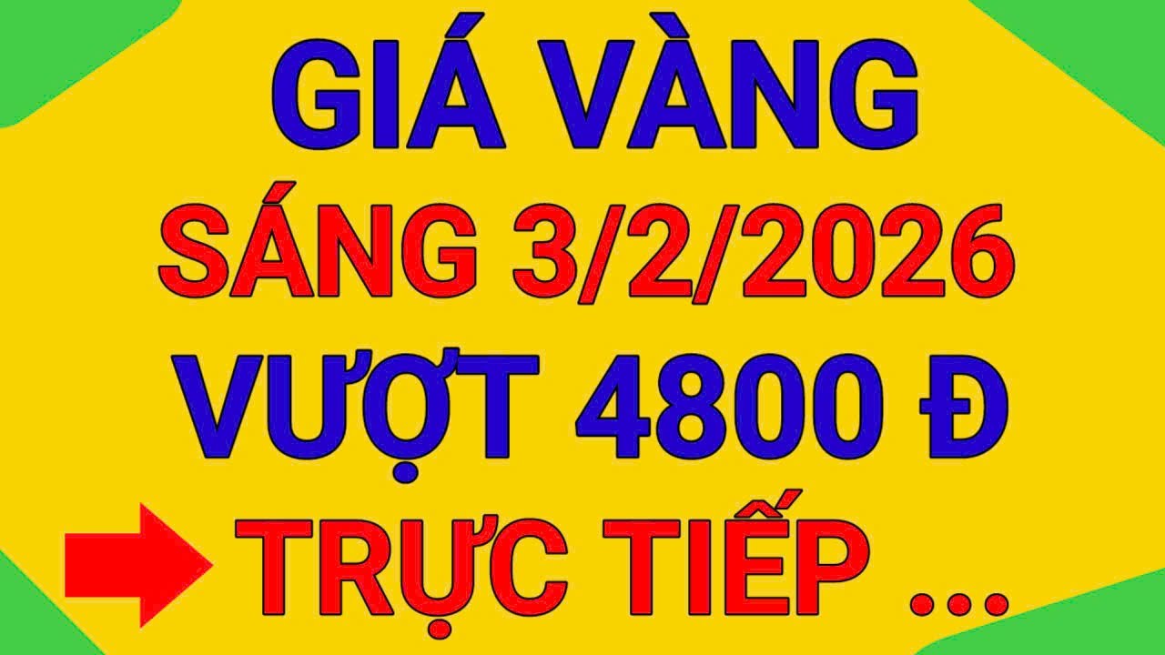 TRỰC TIẾP GIÁ VÀNG SÁNG 3/2/2026  TĂNG DỮ VẬY