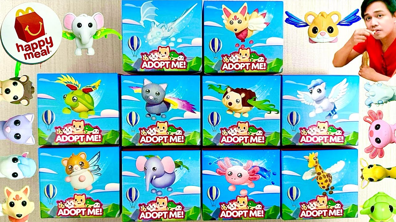 McDonald’s | *COMPLETE* ADOPT ME Happy Meal Unboxing  ASMR 🦊🐹
