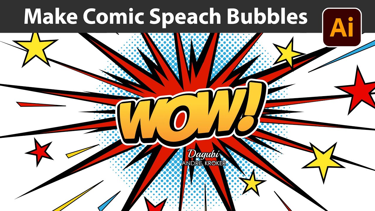 How I Design Comic Pop Art Explosion Clipart in Adobe Illustrator
