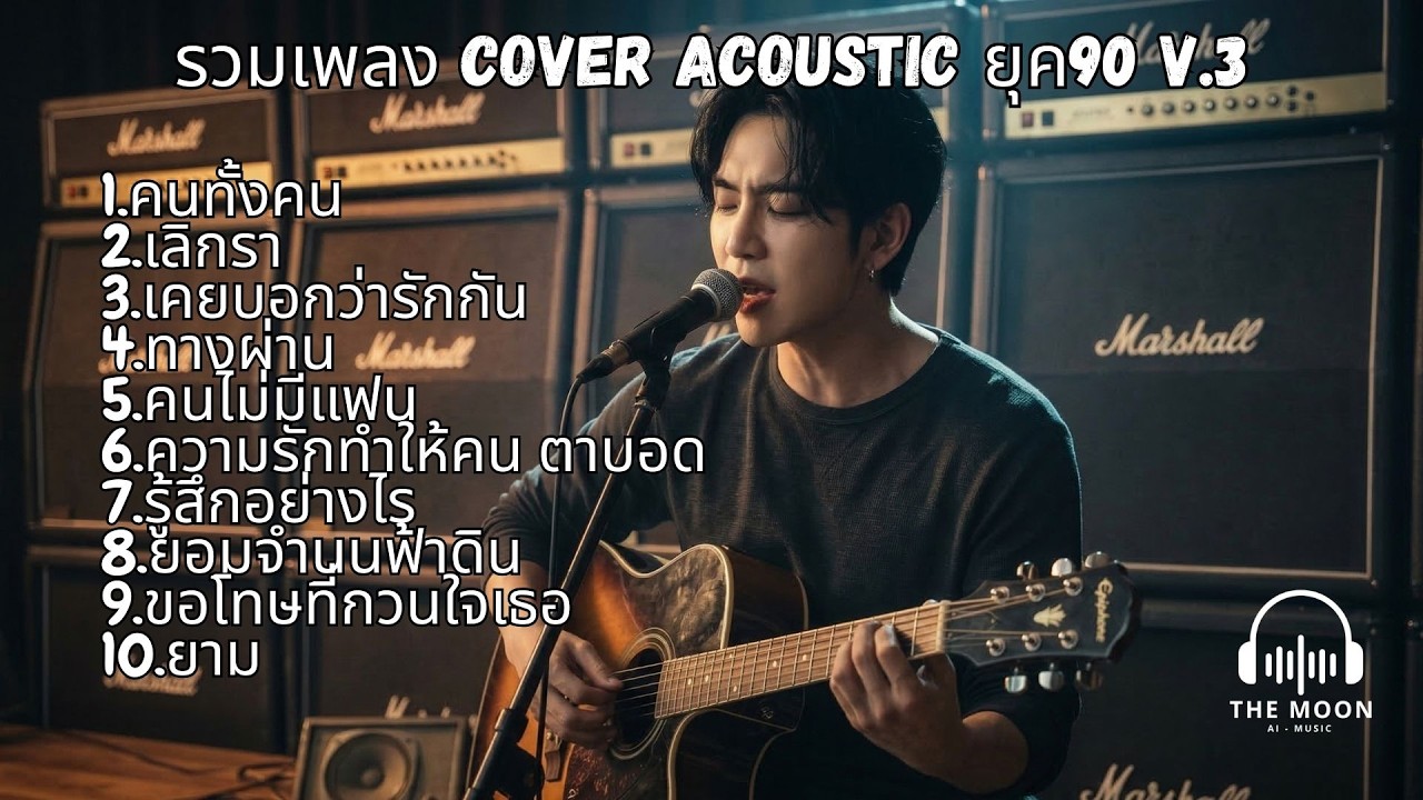 รวมเพลงฮิตยุค 90 Cover Acoustic v.3 - THE MOON MUSIC | เพลงเพราะฟังสบาย นั่งชิลล์ยาวๆ