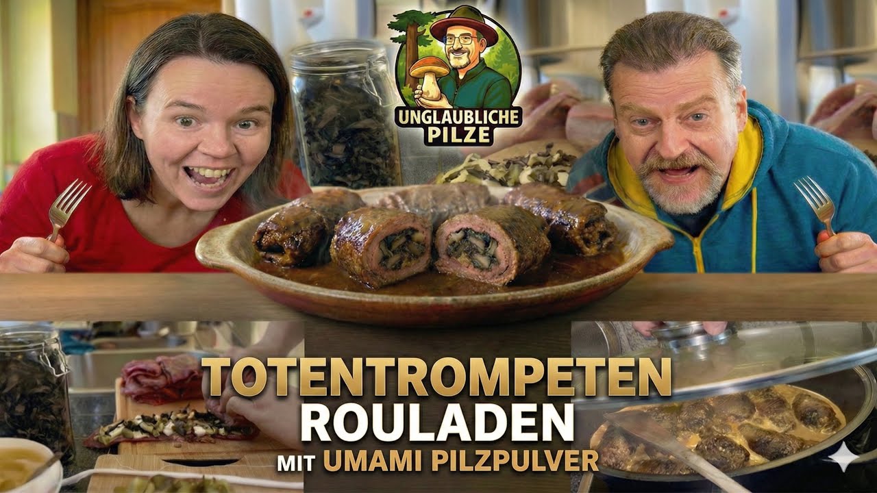 Ultimative Pilz-Roulade: Umami-Explosion mit Totentrompeten Pulver - Mega dunkle Rouladen Sauce! 