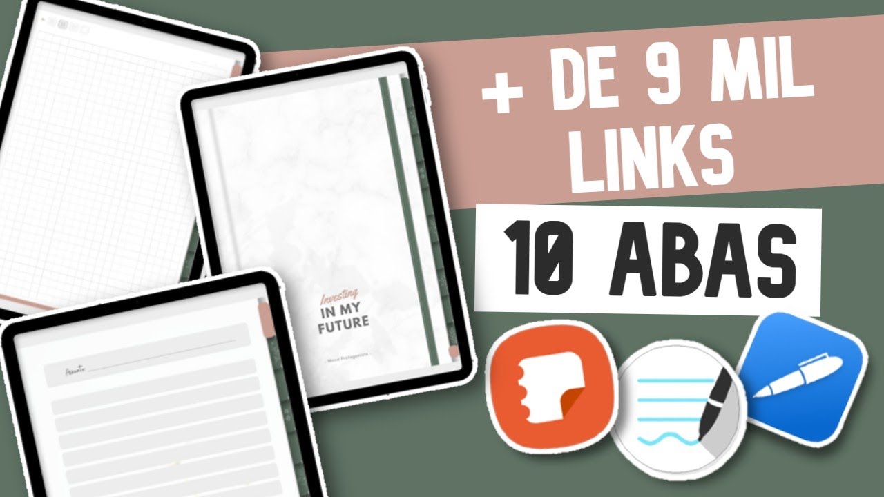 Caderno Digital 10 Mat&eacute;rias [PERFEITO] Para Tablet e iPad