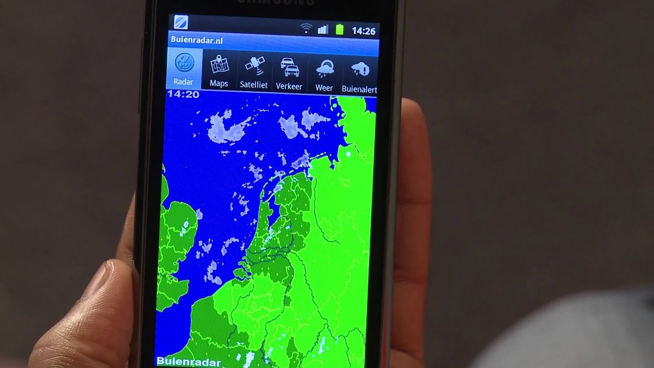 Uitleg over apps: Buienradar