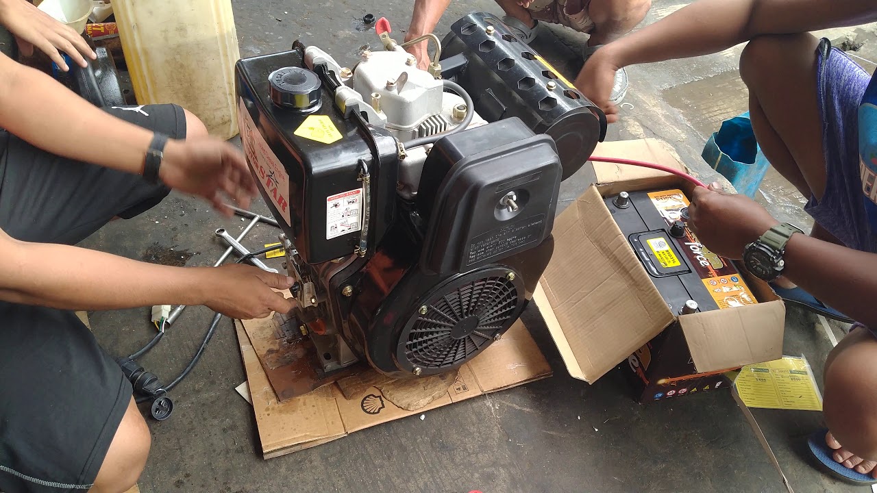 Motor Star Aircooled diesel 24HP Electric Starter #highspeed
