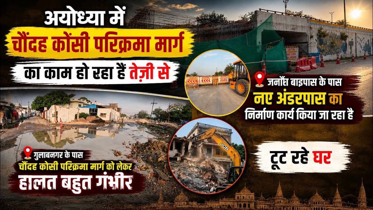 Ayodhya development update/Ayodhya new underpass/Ayodhya 14 Kosi Parikrama marg/Ram Mandir 🛕 