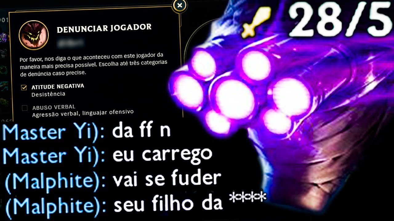 MALPHITE FOI BAN AO VIVO KKKKK NÃO ACREDITOU NO MEU MASTER YI!