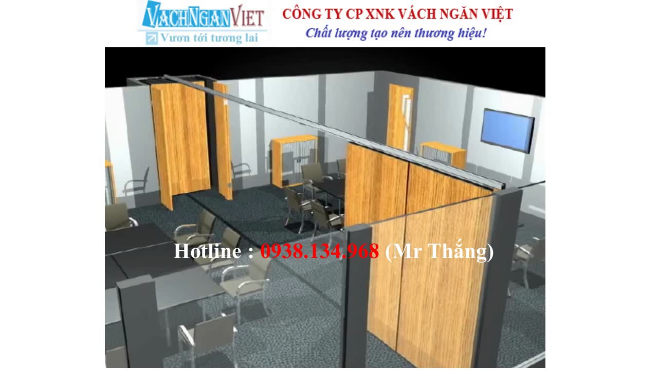 3D Sliding Partition | Movable Partitions for Meeting Room | Vachnganvietnam.com