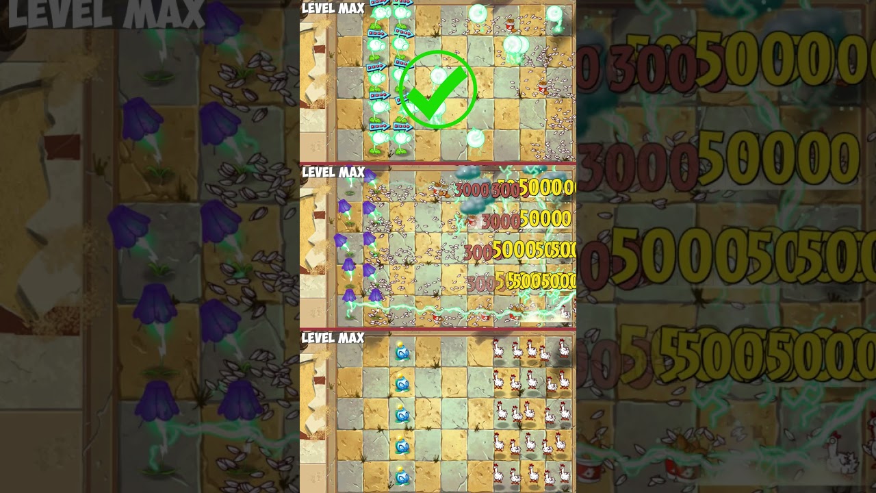 Electric Peashooter, Lightning Reed, Blueberry Vs 200 Chicken Zombie | Pvz 2 