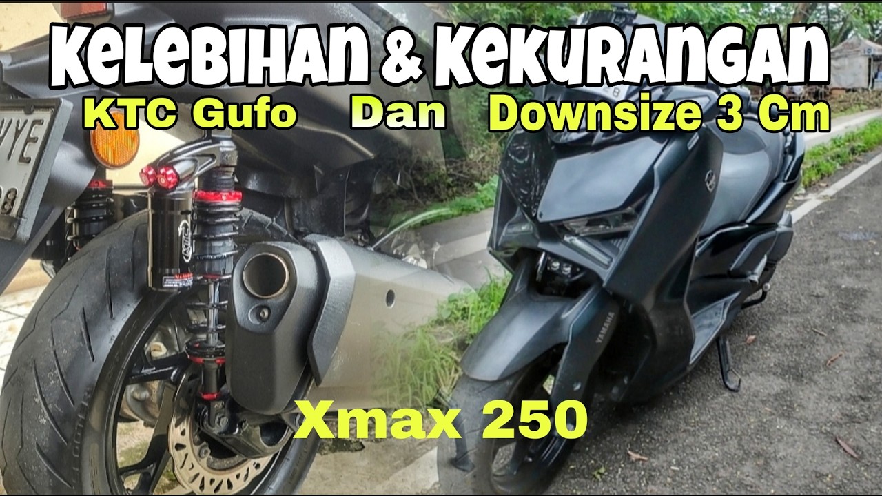 Review Pemakaian Shockbreaker KTC Gufo & Experience Downsize 3 CM #Xmax