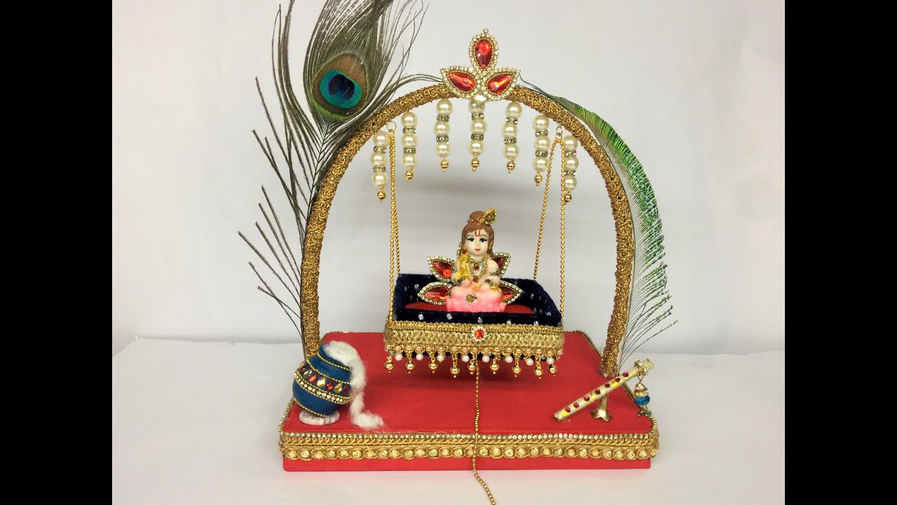 DIY Krishna Janmashtami Jhula 2023| How to make Beautiful Jhula for BalGopal at home| krishna jhula