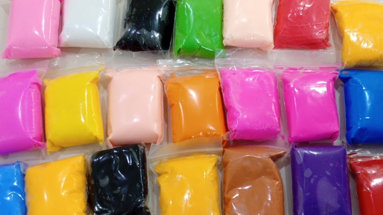 Satisfying ASMR  sound colors super clay unboxing and mixing|satisfying super clay unboxing 