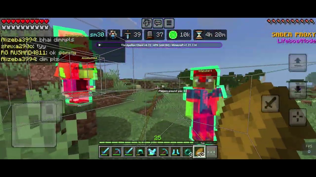 Having fun in sm30 with friends #minecraft #saber #gaming #gamerfleet #lifeboat #friends  