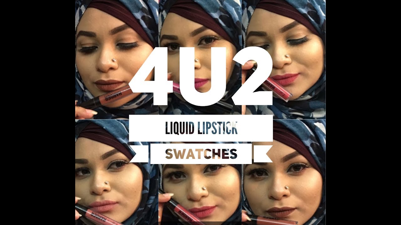 Liquid Lipstick Swatches | 4U2 Cosmetics