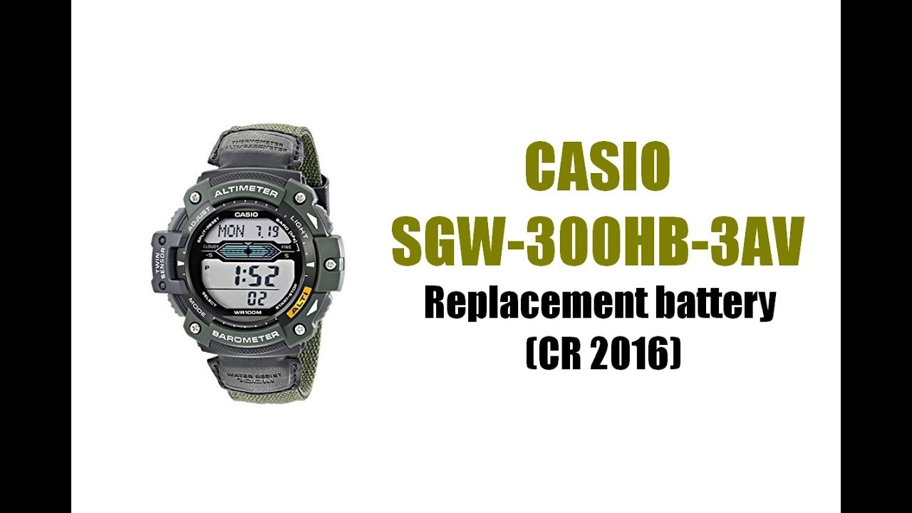 Casio SGW-300HB-3AV - Cambio pila (replacement battery)