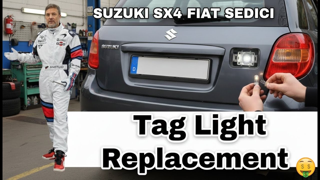 Как заменить лампочку подсветки номерного знака на Suzuki SX4 / Fiat Sedici (легко своими руками)